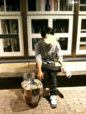「休憩」｜せうさん（メンズ・158cm）の秋コーディネート