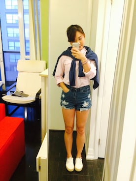 「school」｜「アイテム（ブルゾン）」を使った、loisさん（レディース・157cm）の秋コーディネート