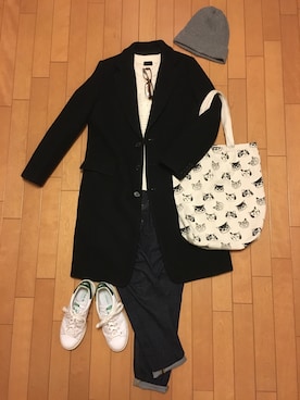 「アパートバイローリーズ」｜「アイテム（チェスターコート）」を使った、marota さん（レディース・156cm）の冬コーディネート