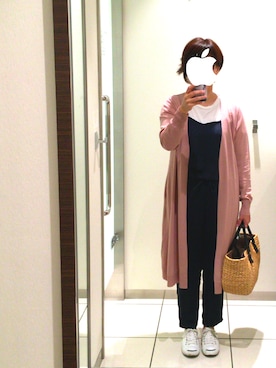 「ホワイトスニーカー」｜「アイテム（サロペット/オーバーオール）」を使った、marota さん（レディース・156cm）の夏コーディネート