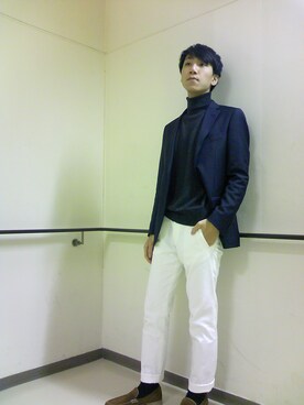 「DELAY by Win & Sons（ディレイバイウィンアンドサンズ）のアイテム（パンツ）」を使った、のぞみくんさん（メンズ・175cm）の冬コーディネート