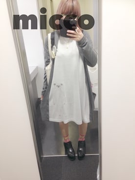 「mercibeaucoup,（メルシーボークー）のアイテム（その他）」を使った、miccoさん（レディース・159cm）の春コーディネート