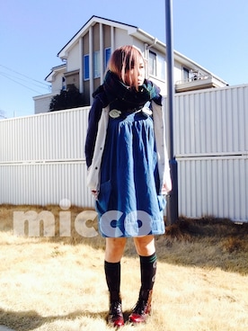 「mercibeaucoup,（メルシーボークー）のアイテム（その他）」を使った、miccoさん（レディース・159cm）の春コーディネート