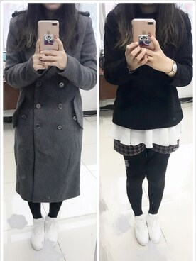 「ARMANI EXCHANGE（アルマーニエクスチェンジ）のアイテム（ダッフルコート）」を使った、berniceさん（レディース・163cm）の秋コーディネート
