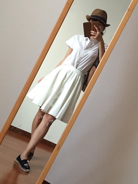 「コーディネート」｜「アイテム（モカシン/デッキシューズ）」を使った、kohachinさん（レディース・165cm）の夏コーディネート