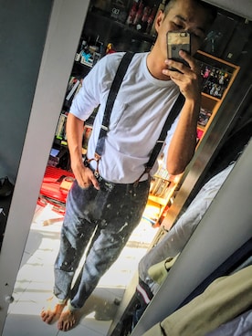 「TEDMAN（テッドマン）のアイテム」を使った、Brandan Chuさん（メンズ・181cm）の夏コーディネート