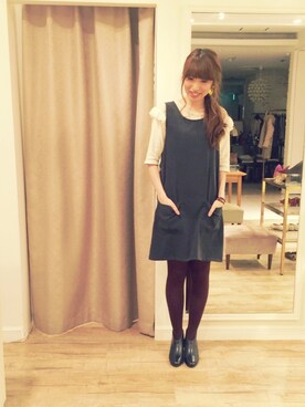 「Another Edition」｜「アイテム（ブーティ）」を使った、Sallyさん（レディース・162cm）の秋コーディネート
