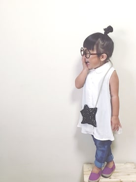 「BACK NUMBER（バックナンバー）のアイテム（トップス）」を使った、JURIさん（キッズ・90cm）の夏コーディネート
