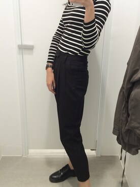 「PULL&BEAR（プルアンドベア）のアイテム（シューケア用品）」を使った、Mary Tung さん（レディース・166cm）の秋コーディネート