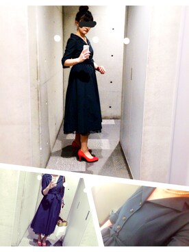 「Jocomomola（ホコモモラ）のアイテム（ワンピース/ドレス）」を使った、P-chanさん（レディース・160cm）の春コーディネート