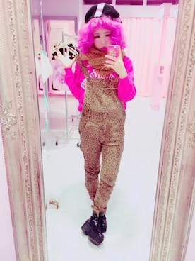「WC（ダブル シー）のアイテム（オールインワン・サロペット）」を使った、Yuri Bitoさん（レディース・158cm）の春コーディネート