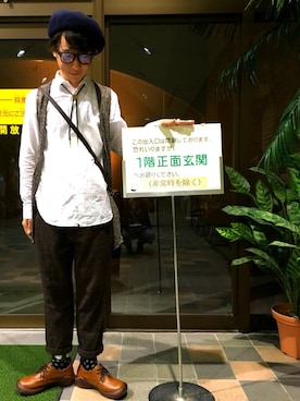 「hiromichi BY HIROMICHI NAKANO（ヒロミチ バイ ヒロミチナカノ）のアイテム（パンツ）」を使った、◎みつ◎さん（メンズ・169cm）の秋コーディネート