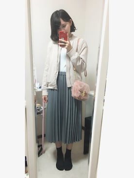 「OZOC（オゾック）のアイテム（その他アウター）」を使った、ももんがさん（レディース・160cm）の秋コーディネート