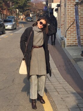 「ttodayful」｜李忌攻さん（レディース・156cm）の冬コーディネート