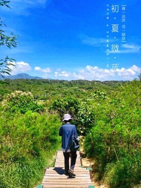 「plain-me（プレインミー）のアイテム（帽子）」を使った、chiouさん（メンズ・162cm）の夏コーディネート