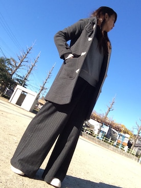 「TODAYFUL（トゥデイフル）のアイテム（ダッフルコート）」を使った、KUMIさん（レディース・163cm）の冬コーディネート