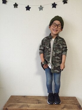 「ハラチ」｜「アイテム（ニットキャップ/ビーニー）」を使った、skskさん（キッズ・100cm）の夏コーディネート