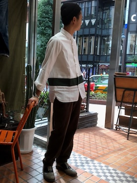 「VISVIM（ビズビム）のアイテム」を使った、SHJ Ryosuke Komineさん（メンズ・175cm）の秋コーディネート