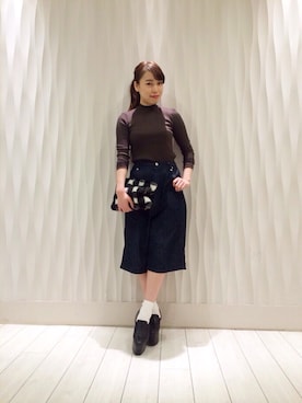 「G.V.G.V.（ジーヴィージーヴィー）のアイテム（レッグウェア）」を使った、yukaさん（レディース・161cm）の冬コーディネート