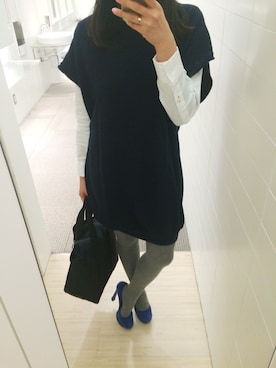 「Yves Saint Laurent rive gauche（イヴサンローランリヴゴーシュ）のアイテム（シューズ）」を使った、fumikoさん（レディース・159cm）の秋コーディネート
