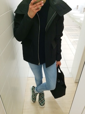 「CELINE（セリーヌ）のアイテム（その他アウター）」を使った、fumikoさん（レディース・159cm）の秋コーディネート
