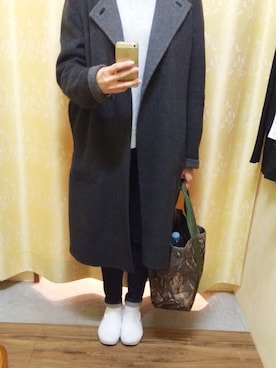 「白いスニーカー」｜「アイテム（その他シューズ）」を使った、fumikoさん（レディース・159cm）の冬コーディネート