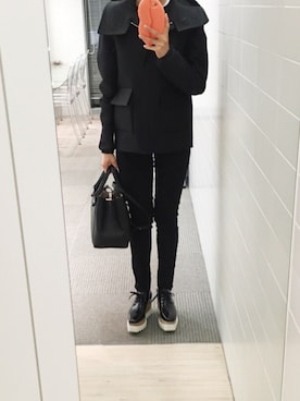 「CELINE（セリーヌ）のアイテム（ブルゾン）」を使った、fumikoさん（レディース・160cm）の秋コーディネート