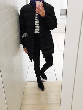 「imvely（-）のアイテム（ダウンジャケット/コート）」を使った、fumikoさん（レディース・160cm）の冬コーディネート