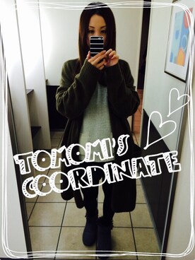 「GAP（ギャップ）のアイテム（その他アウター、グリーン系）」を使った、Tomomi❤︎さん（レディース・165cm）の冬コーディネート