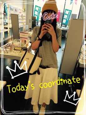 「L.L.Bean（エルエルビーン）のアイテム（トートバッグ、ホワイト系）」を使った、Tomomi❤︎さん（レディース・165cm）の春コーディネート