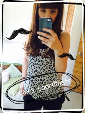 「GU（ジーユー）のアイテム（タンクトップ、ホワイト系）」を使った、Tomomi❤︎さん（レディース・165cm）の夏コーディネート