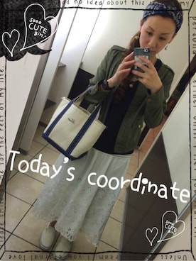 「GLOBAL WORK（グローバルワーク）のアイテム（ヘアバンド、ブルー系）」を使った、Tomomi❤︎さん（レディース・165cm）の春コーディネート