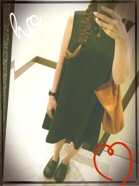 「niko and...（ニコアンド）のアイテム（ワンピース/ドレス、ブラック系）」を使った、Tomomi❤︎さん（レディース・165cm）の夏コーディネート