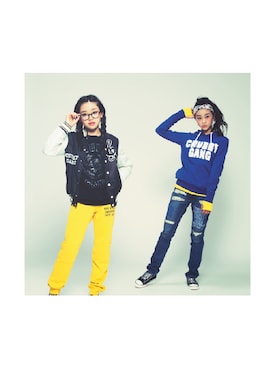 「CHUBBYGANG（チャビーギャング）のアイテム」を使った、CHUBBYGANGさん（キッズ・150cm）の秋コーディネート