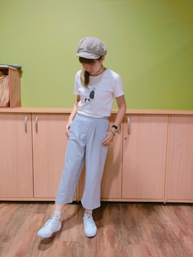 「school」｜「アイテム（腕時計）」を使った、I -Linさん（レディース・163cm）の秋コーディネート