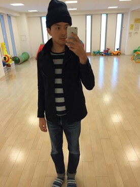 「CIAOPANIC TYPY（チャオパニックティピー）のアイテム（ニットキャップ/ビーニー）」を使った、26さん（メンズ・174cm）の秋コーディネート