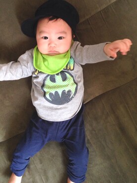 「lemoir（レモール）のアイテム」を使った、ようちゃんさん（キッズ・60cm）の春コーディネート