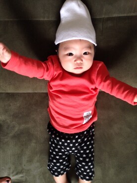 「lemoir（レモール）のアイテム」を使った、ようちゃんさん（キッズ・60cm）の春コーディネート