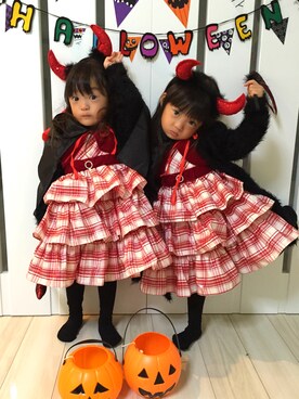 「wearhalloween2016」｜「アイテム（ジャケット/アウター）」を使った、twins☆さん（キッズ・90cm）の秋コーディネート