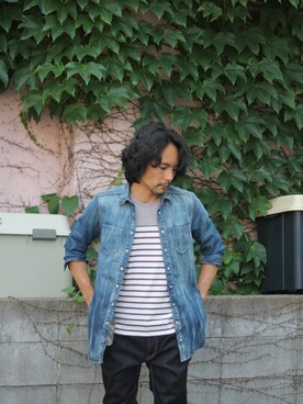 「SABLE CLUTCH（セーブルクラッチ）のアイテム（パンツ）」を使った、sableclutchさん（メンズ・164cm）の夏コーディネート