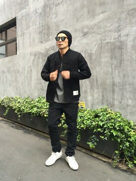 sableclutchさんの「WASHED STRETCH SKINNY CINO」を使ったコーディネート