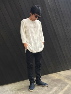 sableclutchさんの「WASHED STRETCH SKINNY CINO」を使ったコーディネート