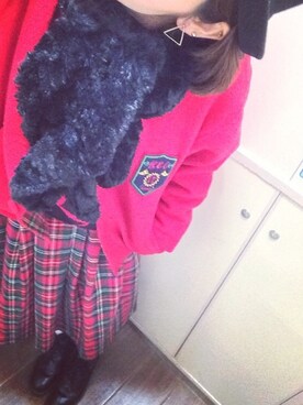 「タータンチェック」｜noripyさん（レディース・160cm）の冬コーディネート