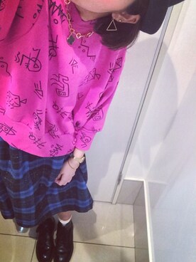 「Dr. Martens（ドクターマーチン）のDr.Martens (ドクターマーチン)/1460 8ホールブーツ（ブーツ、ブラック系）」を使った、noripyさん（レディース・160cm）の夏コーディネート