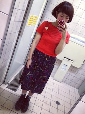 「Dr. Martens（ドクターマーチン）のDr.Martens (ドクターマーチン)/1460 8ホールブーツ（ブーツ、ブラック系）」を使った、noripyさん（レディース・160cm）の夏コーディネート