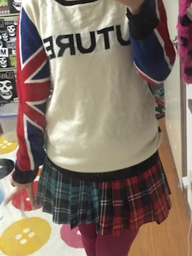 「タータンチェック」｜直@多肉中毒さん（レディース・160cm）の冬コーディネート