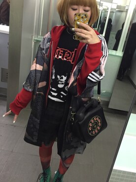 「kimono」｜「アイテム（バッグ）」を使った、直@多肉中毒さん（レディース・160cm）の春コーディネート