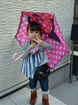 「F.O.KIDS（エフオーキッズ）のアイテム（トップス、グレー系）」を使った、rii-style⭐さん（レディース・90cm）の秋コーディネート