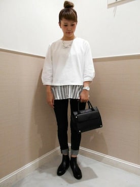 「ワンウォッシュデニム」｜chiakiさん（レディース・161cm）の秋コーディネート