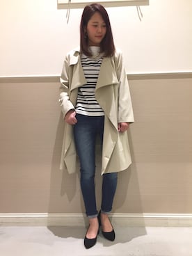 「レプシィム(LEPSIM)」｜「アイテム（トレンチコート）」を使った、chiakiさん（レディース・161cm）の冬コーディネート